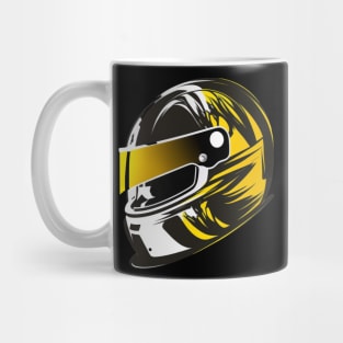 Rally MOTO helmet color BLACK and yellow Mug